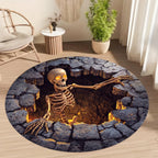 Halloween Skeleton Rug – Anti-Slip Indoor Mat (100/120cm)