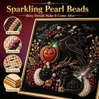 🔥 LAST DAY 49% OFF – 🖤 Premium 3D Pearl Dark Gothic Diamond Painting Art Kit | Luxury Flocked Canvas with Scratch-Resistant Non-Fading Pearl Beads DIY Dark Academia Decor 💀🕯️✨