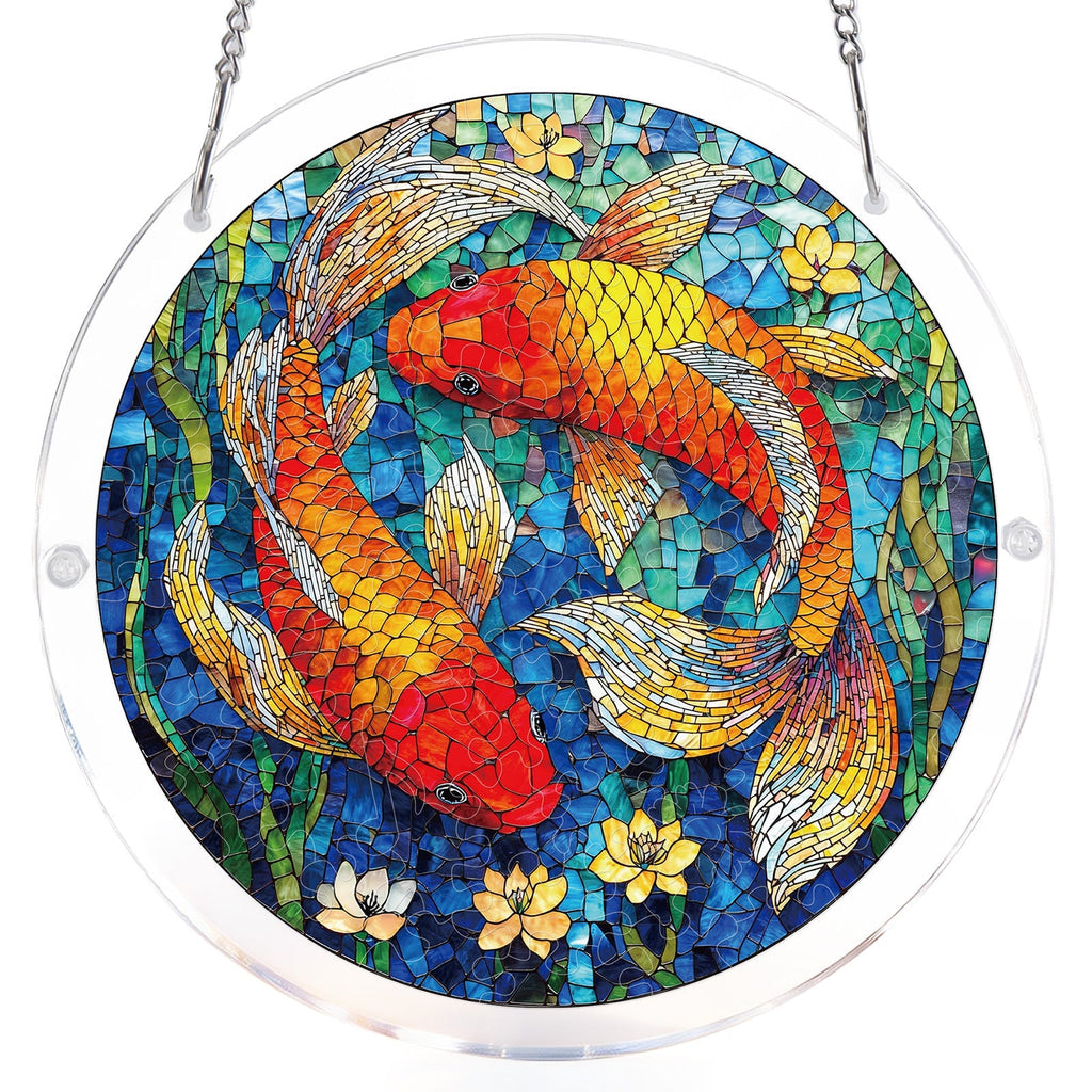 Koi Dream Pond Light Suncatcher-Acrylic Window Art