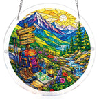 Sunlit Mountain Trail Light Suncatcher-Acrylic Window Art