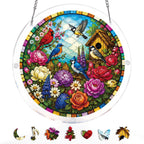 Garden Songbirds Light Suncatcher-Acrylic Window Art