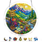 Sunlit Mountain Trail Light Suncatcher-Acrylic Window Art
