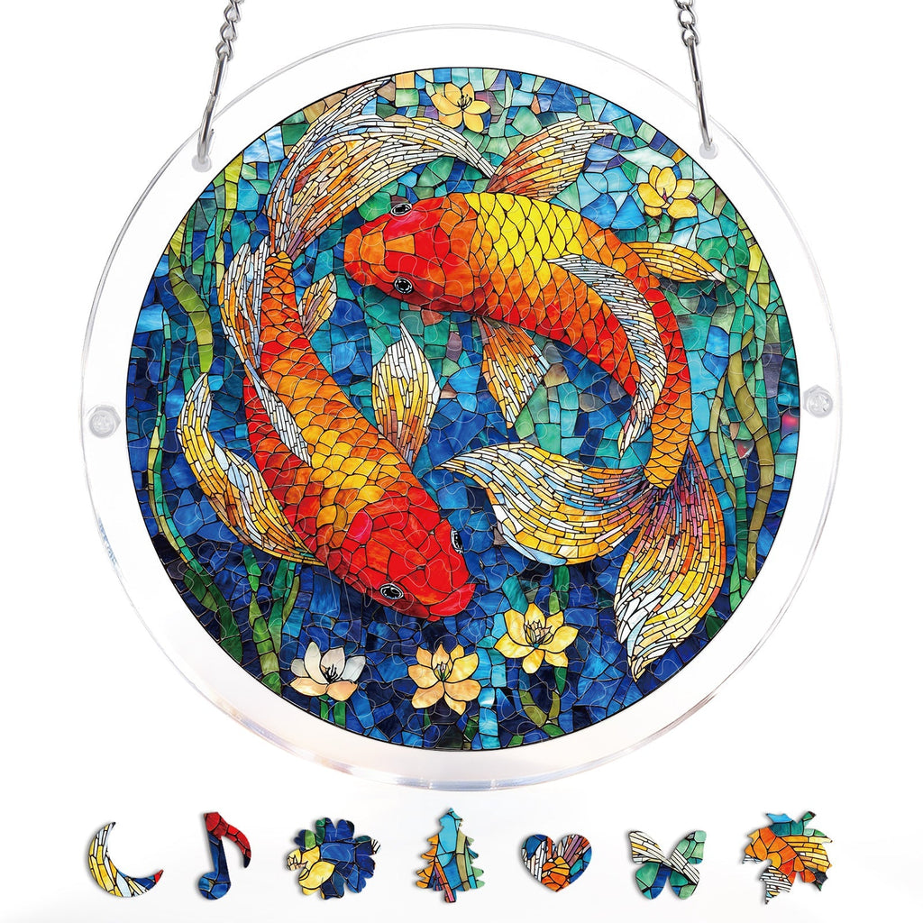 Koi Dream Pond Light Suncatcher-Acrylic Window Art