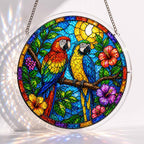 Acrylic Jigsaw Puzzle Suncatcher - Parrot Paradise