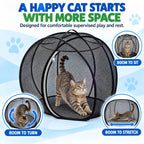 Pop-Up Cat Playpen – 32" Portable Mesh Enclosure for Indoor & Outdoor Use