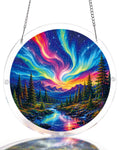 Aurora Mountain Dreamscape Light Suncatcher-Acrylic Window Art