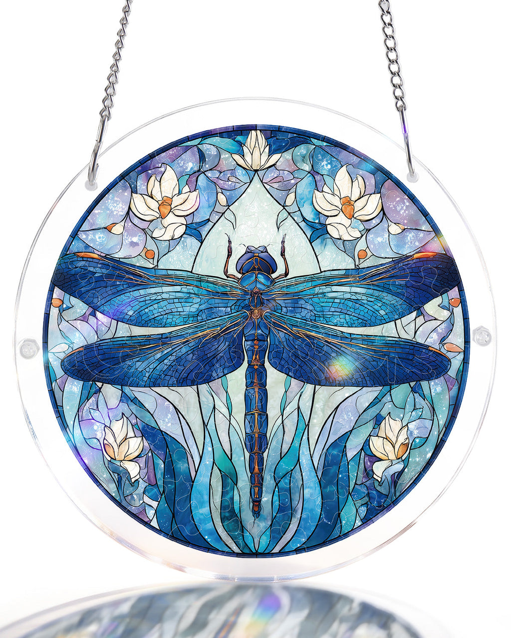 Moonlit Dragonfly Light Suncatcher-Acrylic Window Art