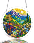 Sunlit Mountain Trail Light Suncatcher-Acrylic Window Art