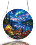Aurora Lakeside Camping Light Suncatcher-Acrylic Window Art
