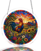 Sunrise Rooster Light Suncatcher-Acrylic Window Art