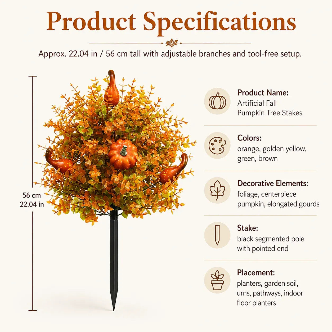 Just Arrived 🔥Artificial Autumn Halloween Pumpkin & Tree Stump Decoration🍂🎃
