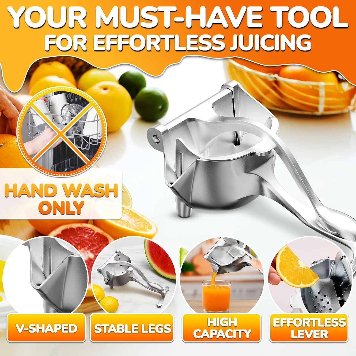 EasyPress™ Manual Juicer – Fresh Juice with Less Effort