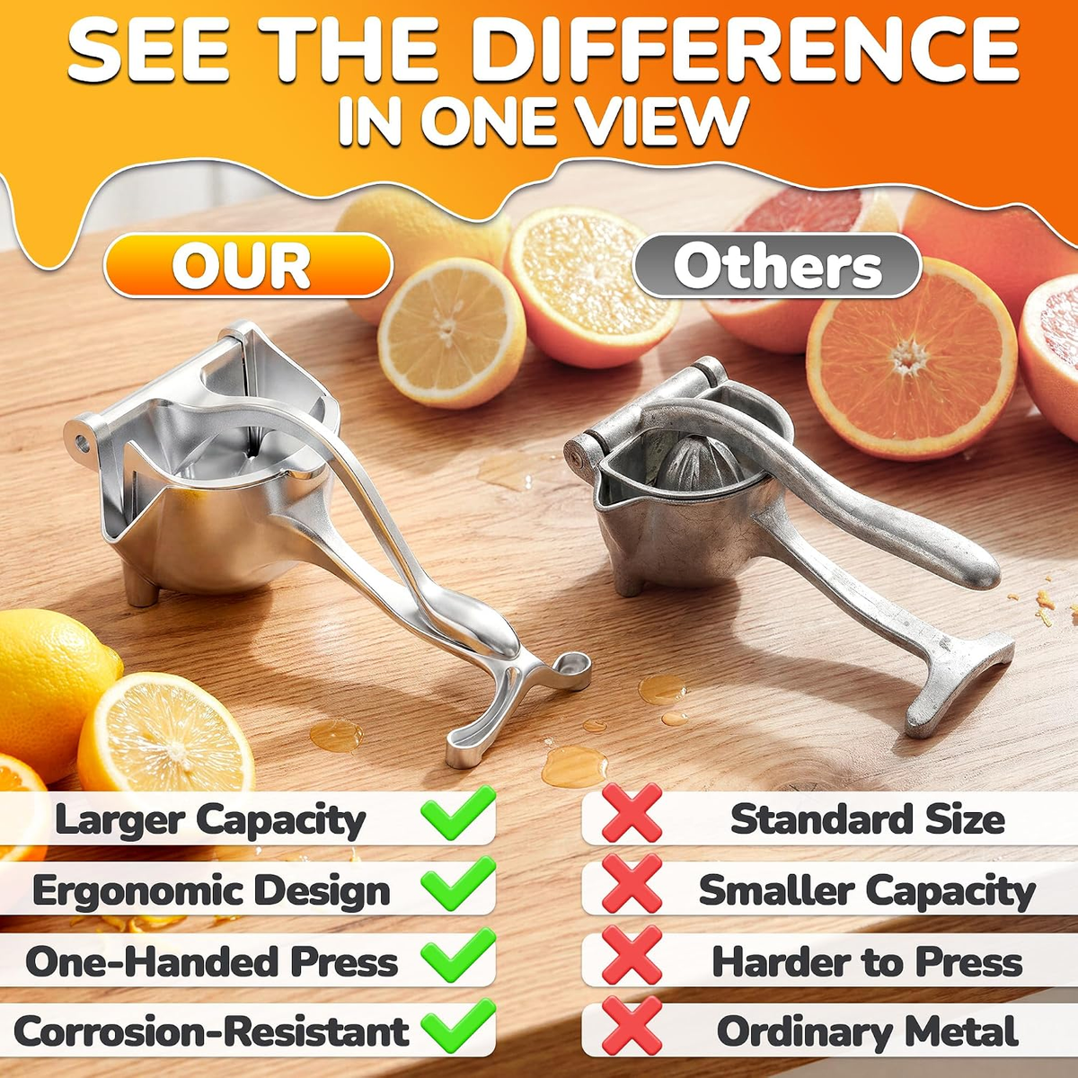 EasyPress™ Manual Juicer – Fresh Juice with Less Effort