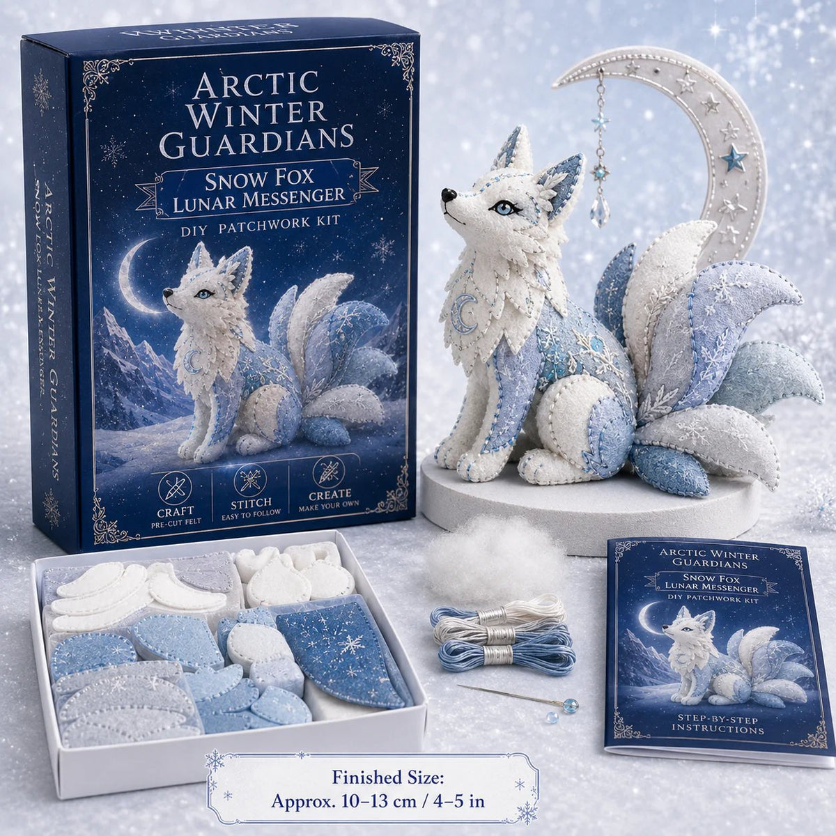 ❄️ Arctic Guardian DIY Kit – Pre‐Cut, Beginner Friendly, 3D Felt Plush 🧵