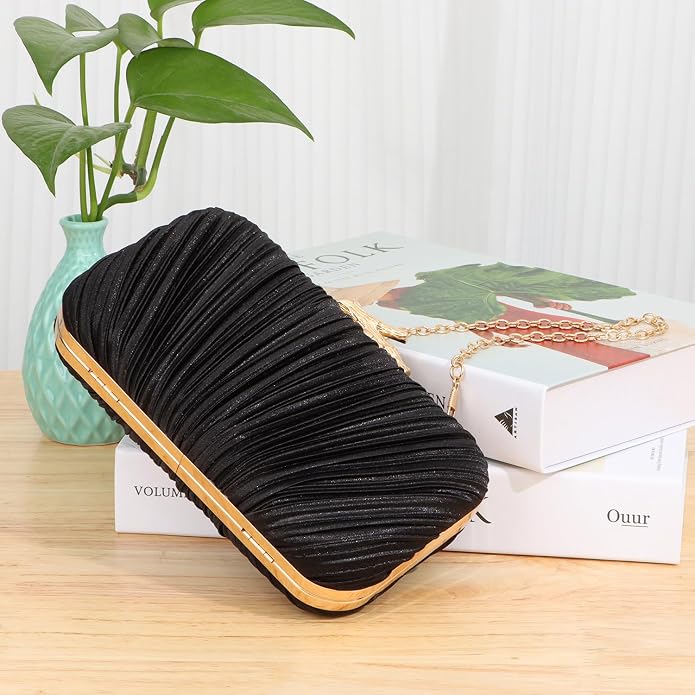 Dolovira Pleated Evening Clutch Bag
