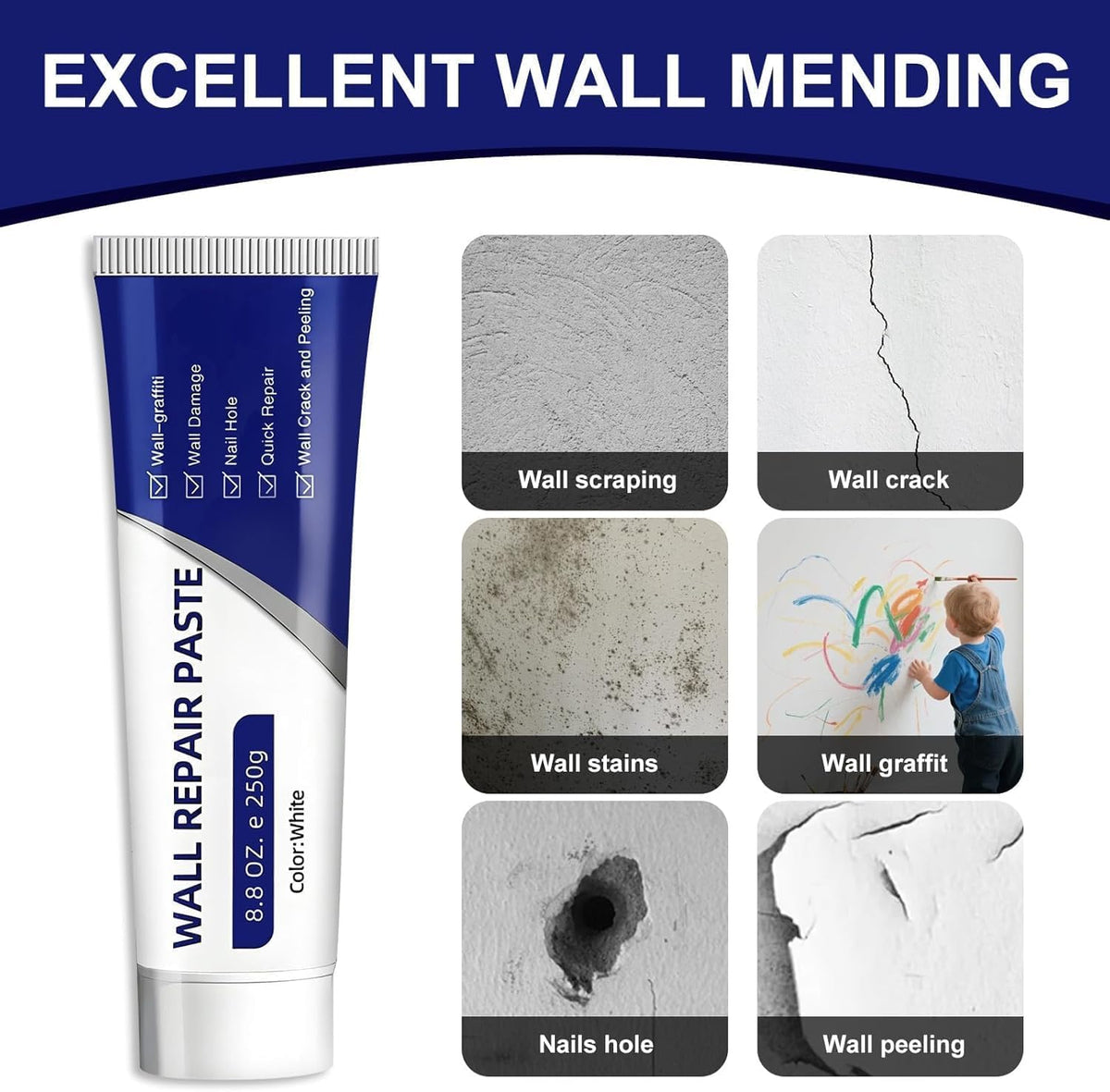 Drywall Repair Kit – Wall Repair Paste for Cracks & Holes
