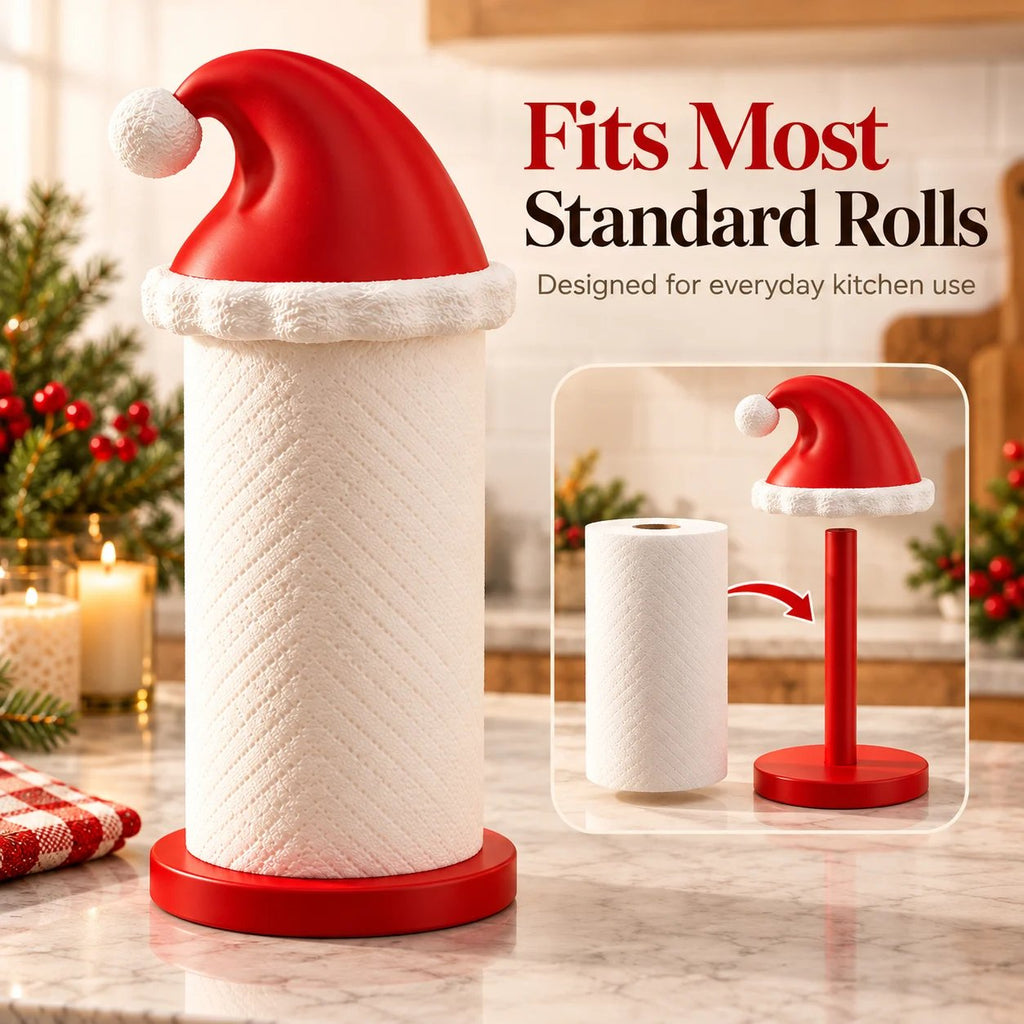 🎅 Santa Hat Paper Towel Holder