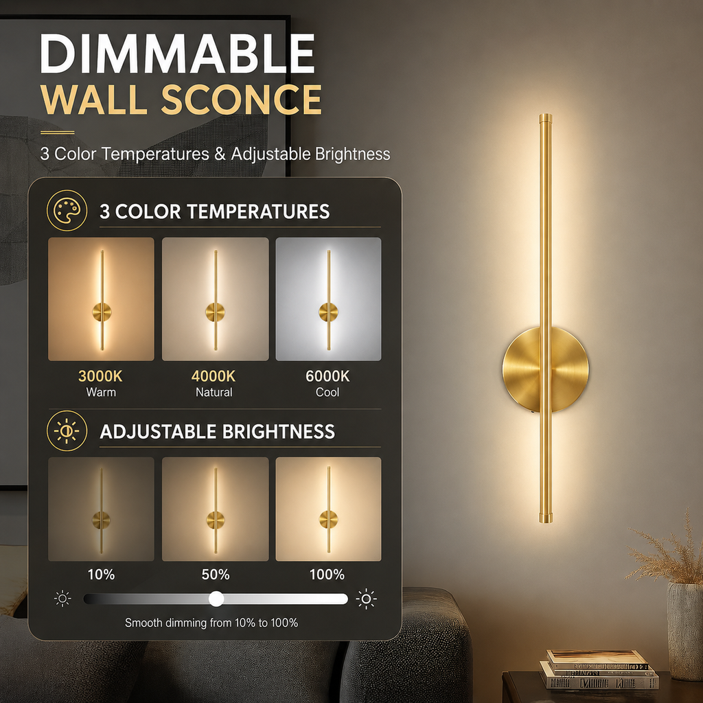 Rechargeable Cordless Wall Sconce with Remote Control