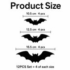 3D LED Bat Light Halloween Wall Decor – Glowing Spooky Party Ornaments (24-Piece Set)
