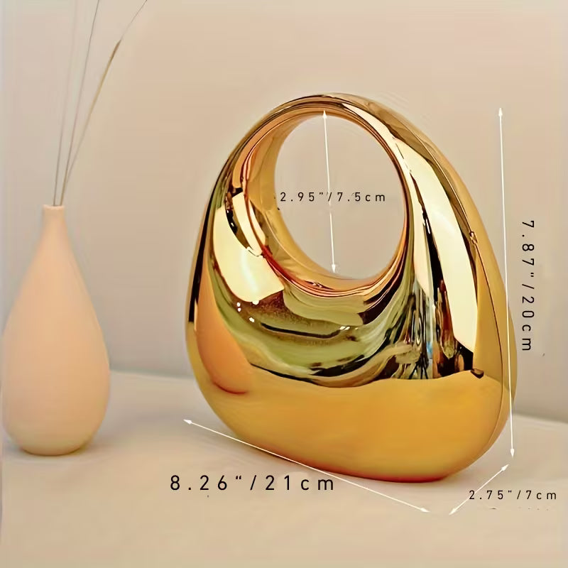 Luxury Shell-Shaped Acrylic Clutch – Evening Crossbody Bag