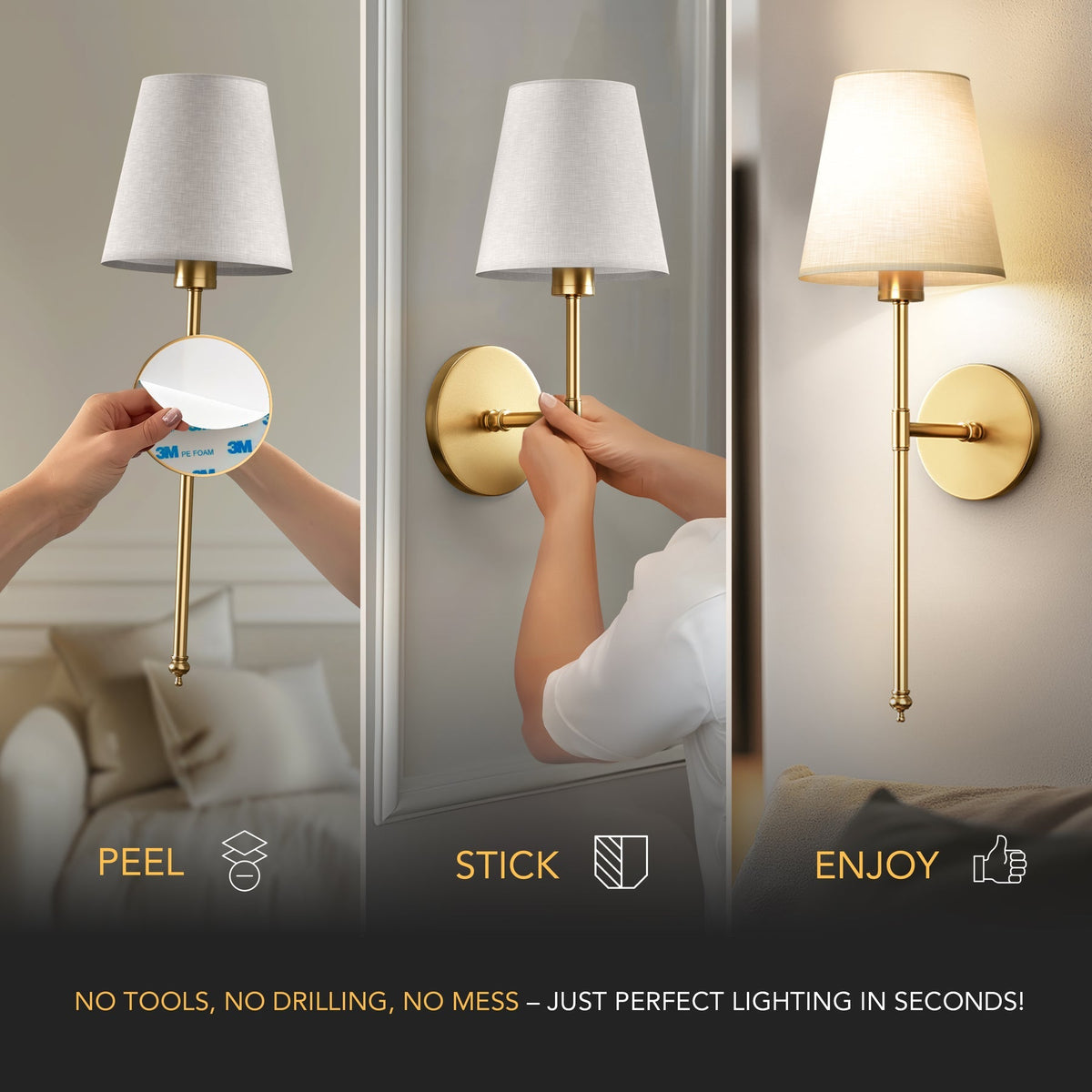 WIRELESS WALL SCONCE