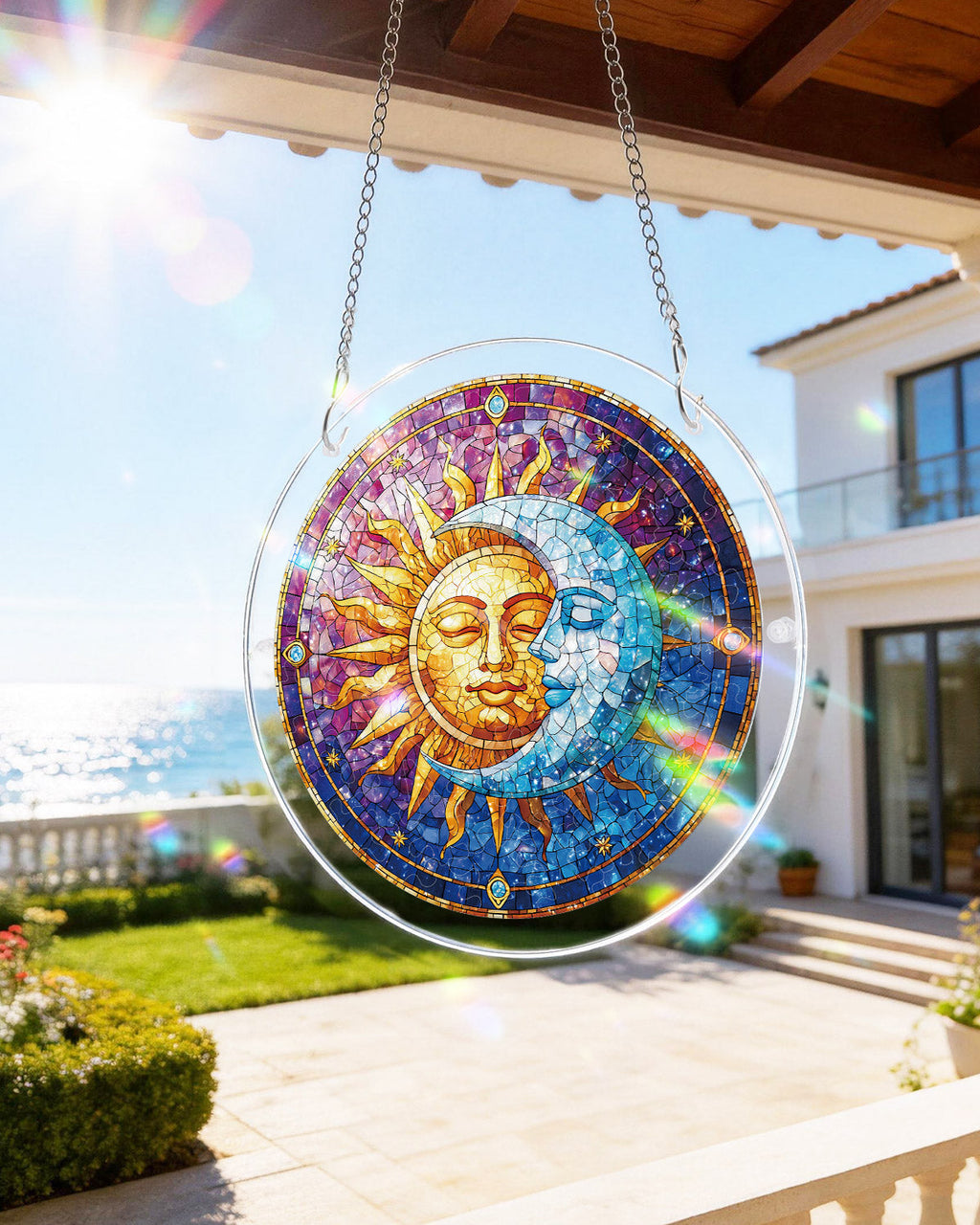 Sun and Moon in Harmony Light Suncatcher-Acrylic Window Art