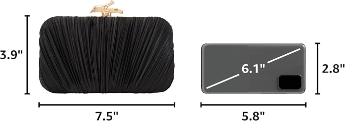Dolovira Pleated Evening Clutch Bag