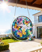 Butterflies in Bloom Light Suncatcher-Acrylic Window Art