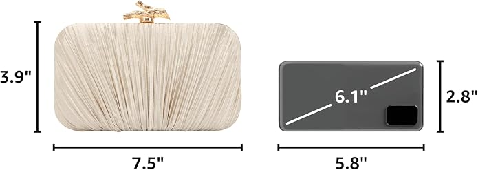 Dolovira Pleated Evening Clutch Bag