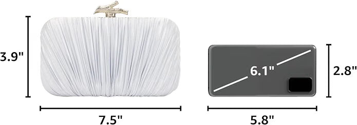 Dolovira Pleated Evening Clutch Bag