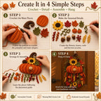 🧶DIY Seasonal 3D Crochet Door Hanger Kit Collection | Coordinated Yarn, Filling, Accessories & Step-by-Step Instructions Included 💕