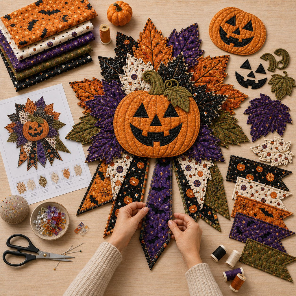 Haunted Manor - Halloween Handmade Door Bow DIY Sewing Kit