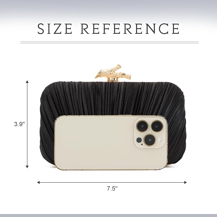 Dolovira Pleated Evening Clutch Bag