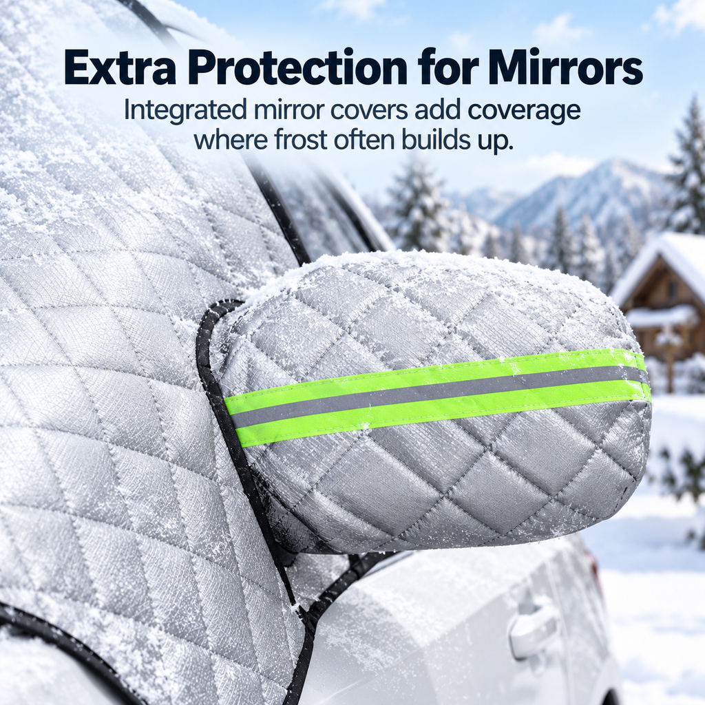 ❄️Quilted Windshield Snow Cover with Side Mirror Covers