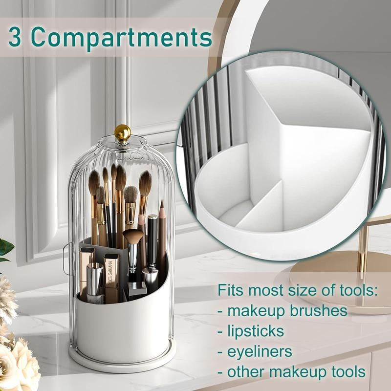 Luxury Dustproof Bathroom Organizer – Toothbrush & Makeup Brush Holder