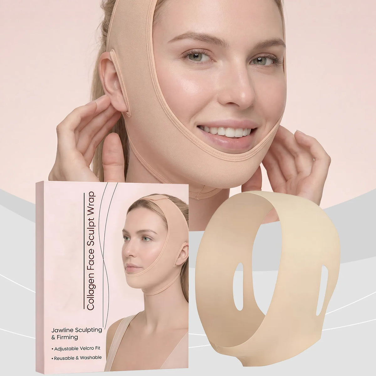 Adjustable V-Line Face Wrap – Comfortable Facial Support Band