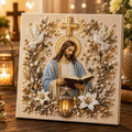 ✝️ DIY Jesus Pearl Art Kit | 3D Pearl-Style Christian Artwork for Prayer Corners & Faith Gifts