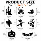 Halloween LED Wall Decor Lights, Peel & Stick Battery Powered Silhouette Stickers