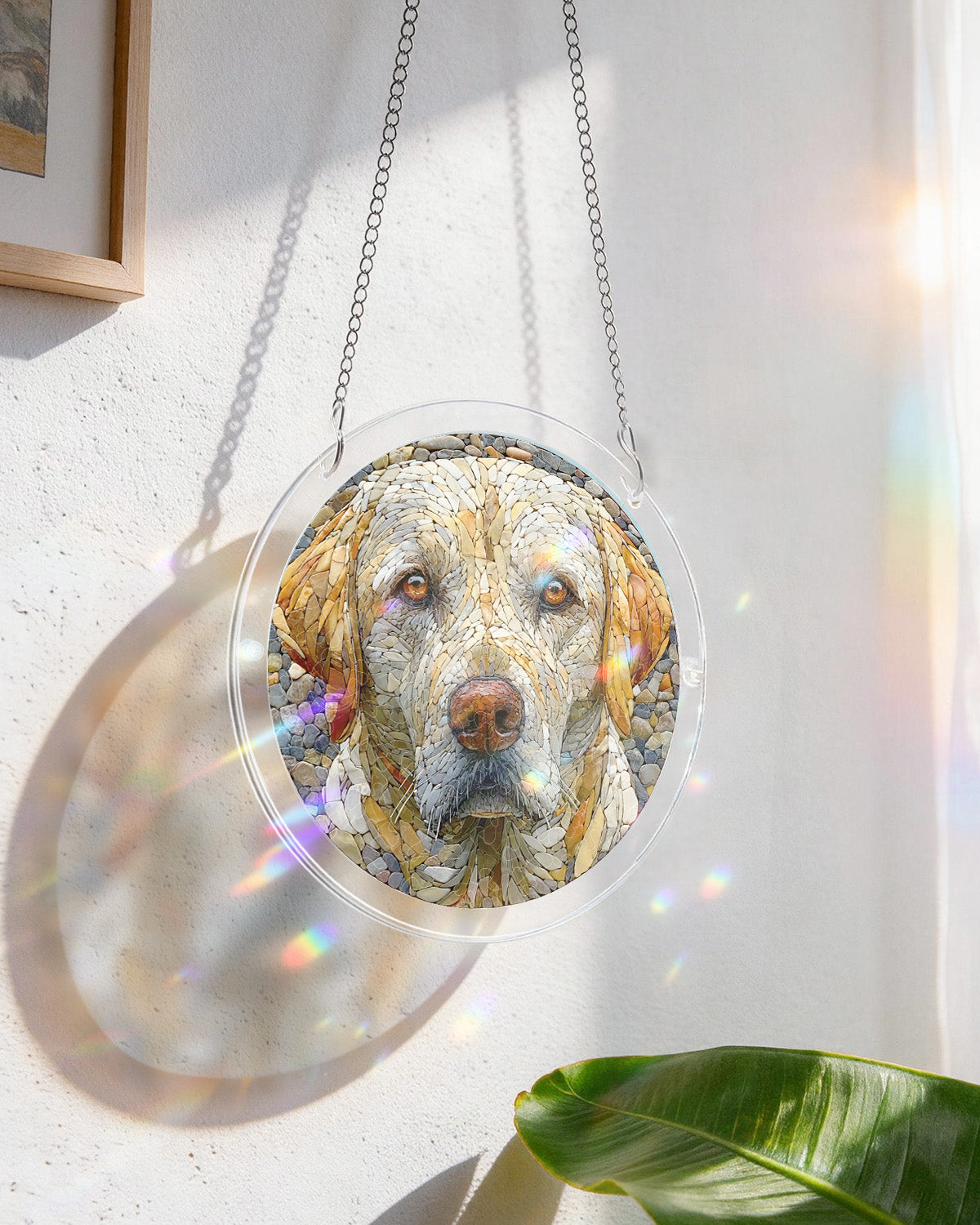 Stone Dog Light Suncatcher-Acrylic Window Art