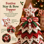 Candy Cane Star DIY Quilted Santa Christmas Tree Kit