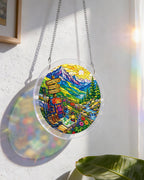 Sunlit Mountain Trail Light Suncatcher-Acrylic Window Art