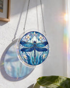 Moonlit Dragonfly Light Suncatcher-Acrylic Window Art