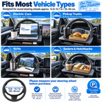 Dolovira 2-in-1 Car Steering Wheel Tray & Seat Gap Filler