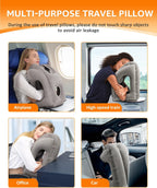 Portable Travel Neck Pillow — Inflatable Cushion for Flights & Road Trips