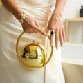 Luxury Globe-Shaped Evening Clutch – Sparkling Statement Handbag