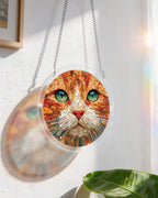 Stone Cat Light Suncatcher-Acrylic Window Art