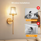 Dolovira Rechargeable Crystal Wall Sconce with Remote Control