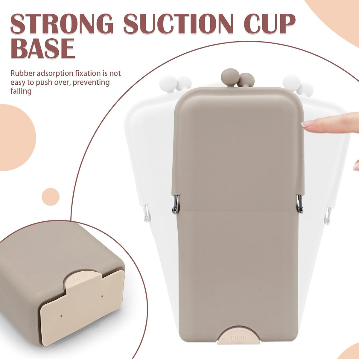 Portable Makeup Organizer with Suction Cup Base