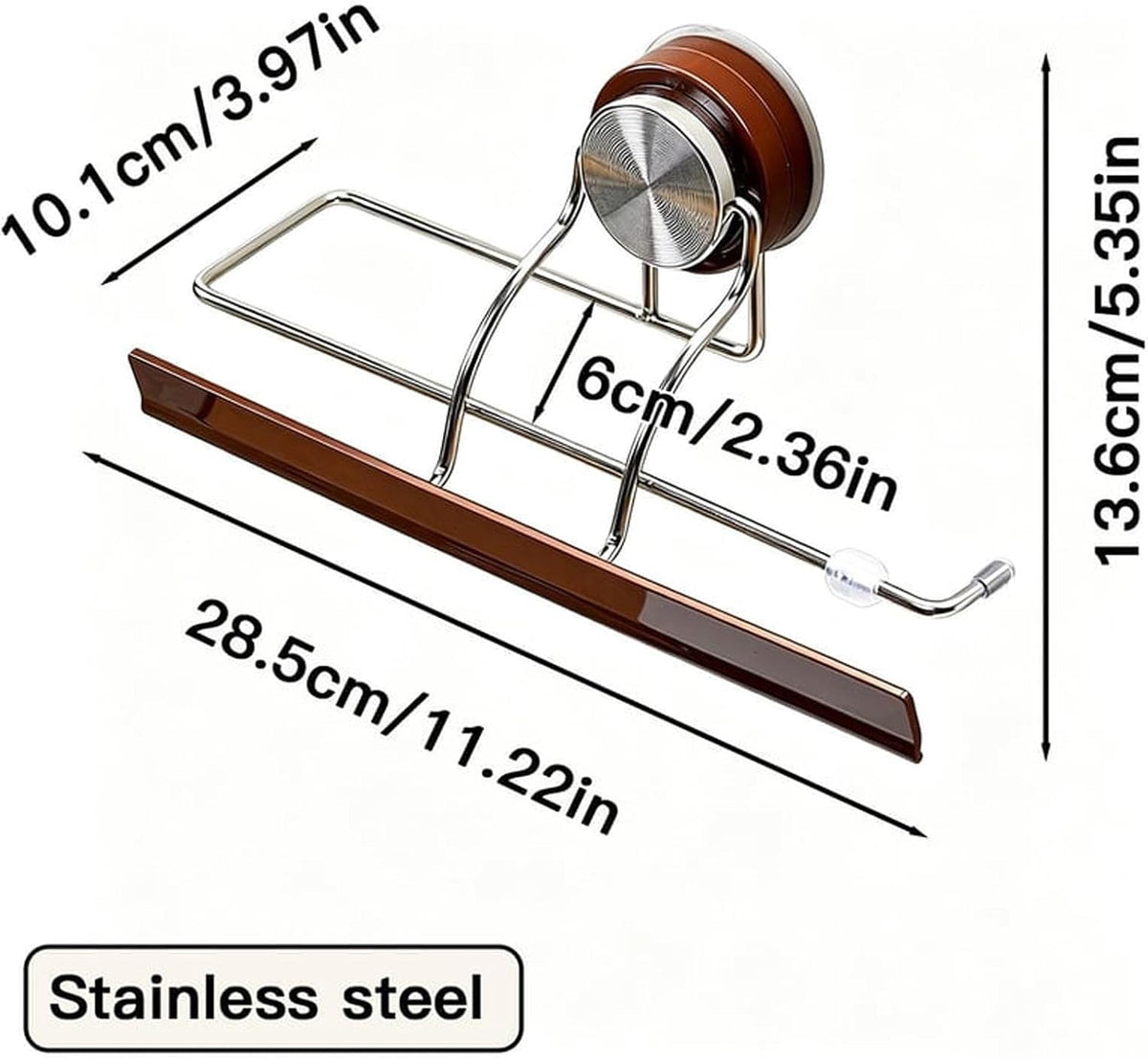 No-Drill Suction Cup Paper Towel Holder