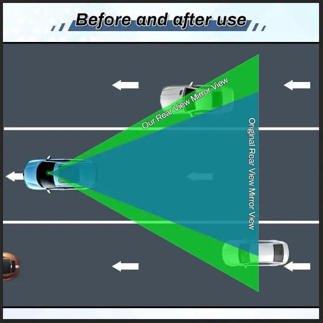 🚗 Extra Large Wide-Angle Clip-On Rearview Mirror